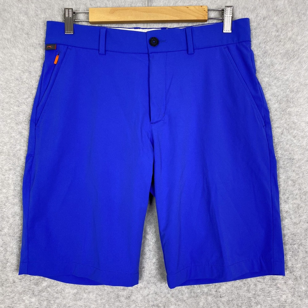 KJUS Shorts Mens 32 Regular Fit Blue Iver 10" Golf Chino